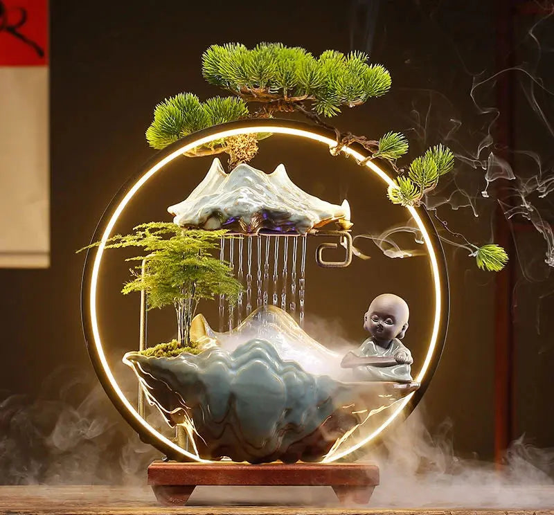 ATELIER-TIBET – Souffle Clair · Fontaine d’Encens LED Cascade Zen