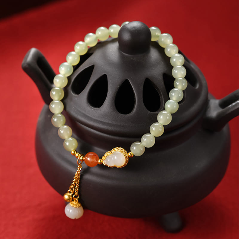 ATELIER-TIBET Bracelet Lotus Jade Hetian & Argent 925 – Abondance & Élégance