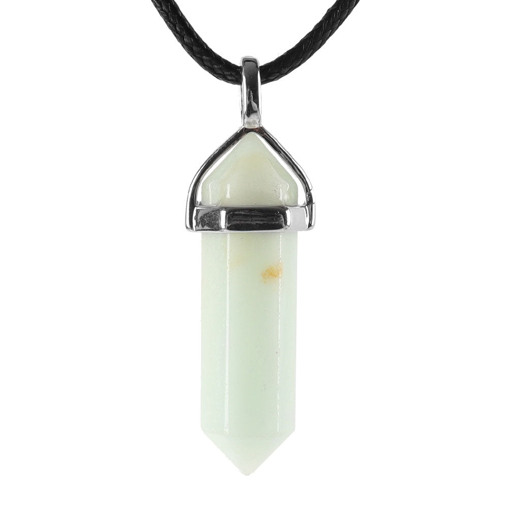 ATELIER-TIBET – Pendentif Chakra Hexagonal en Pierre Naturelle (38 mm)
