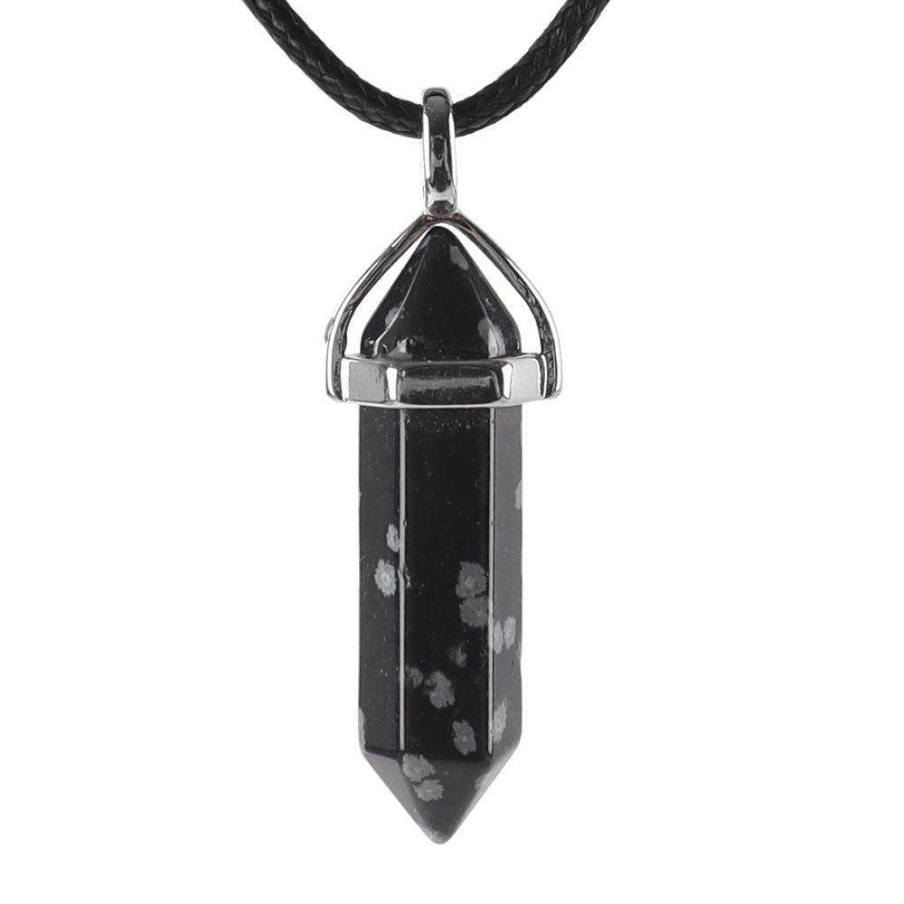 ATELIER-TIBET – Pendentif Chakra Hexagonal en Pierre Naturelle (38 mm)
