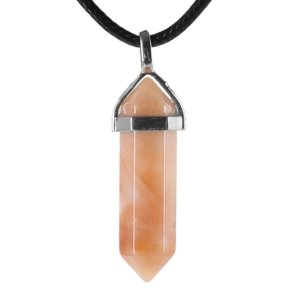 ATELIER-TIBET – Pendentif Chakra Hexagonal en Pierre Naturelle (38 mm)