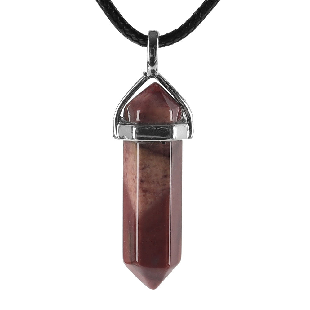 ATELIER-TIBET – Pendentif Chakra Hexagonal en Pierre Naturelle (38 mm)