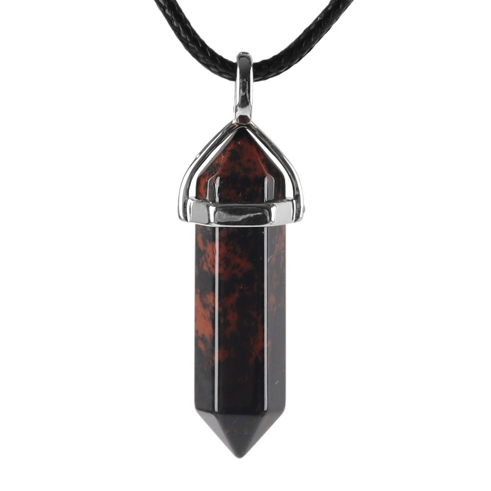ATELIER-TIBET – Pendentif Chakra Hexagonal en Pierre Naturelle (38 mm)