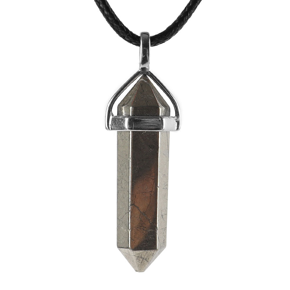 ATELIER-TIBET – Pendentif Chakra Hexagonal en Pierre Naturelle (38 mm)