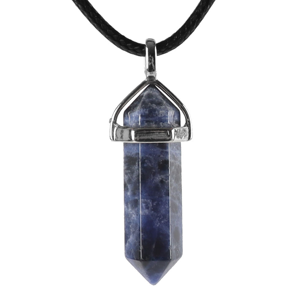 ATELIER-TIBET – Pendentif Chakra Hexagonal en Pierre Naturelle (38 mm)