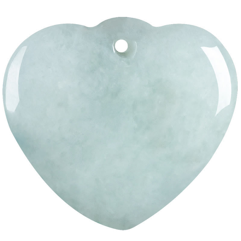 ATELIER-TIBET – Pendentif Cœur en Jade Naturel, Symbole de Prospérité et d’Harmonie