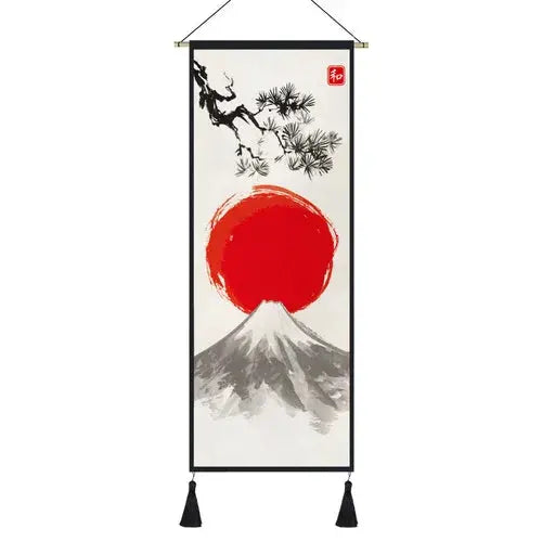 ATELIER-TIBET – Kakemono Japonais Traditionnel Zen aux Symboles Nippons