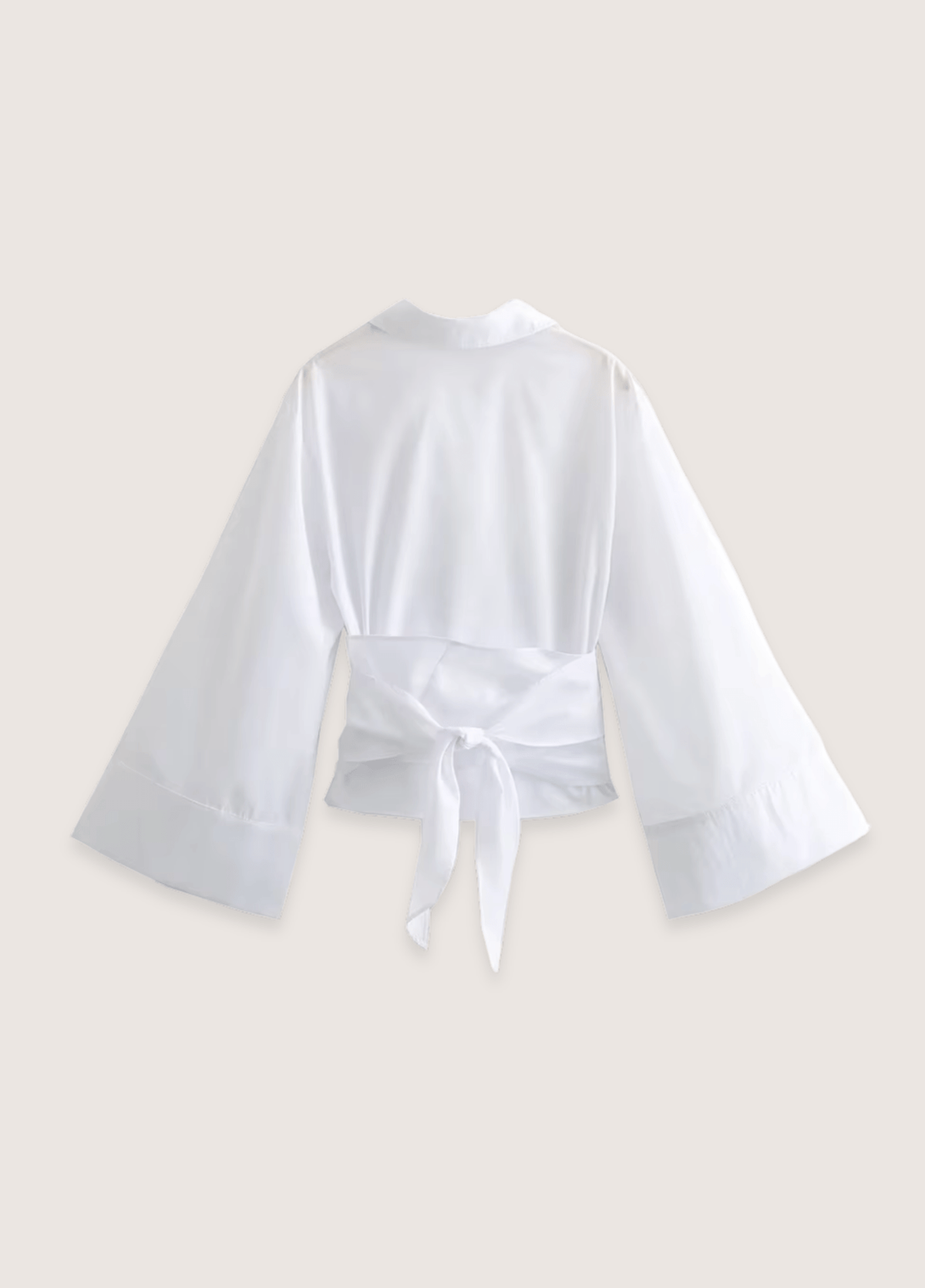 Kimono court femme satiné uni blanc – Cache-coeur