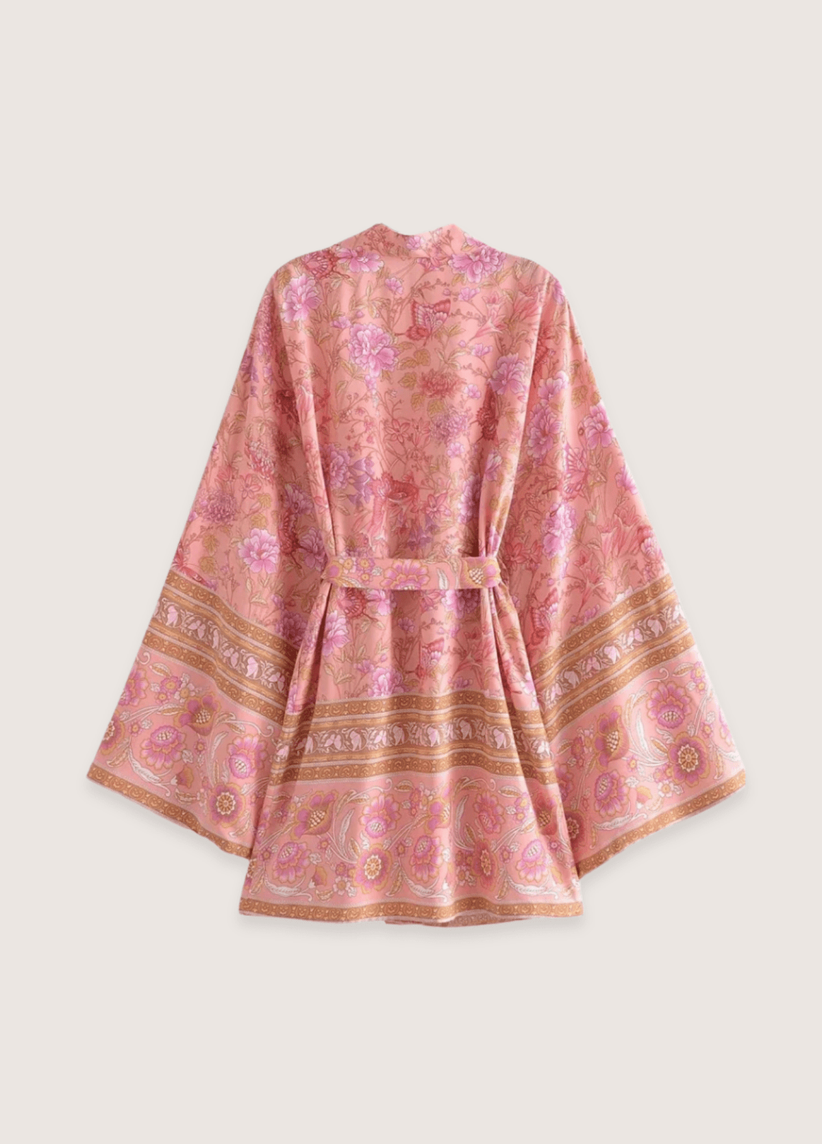 Kimono court femme floral rose – Bloom