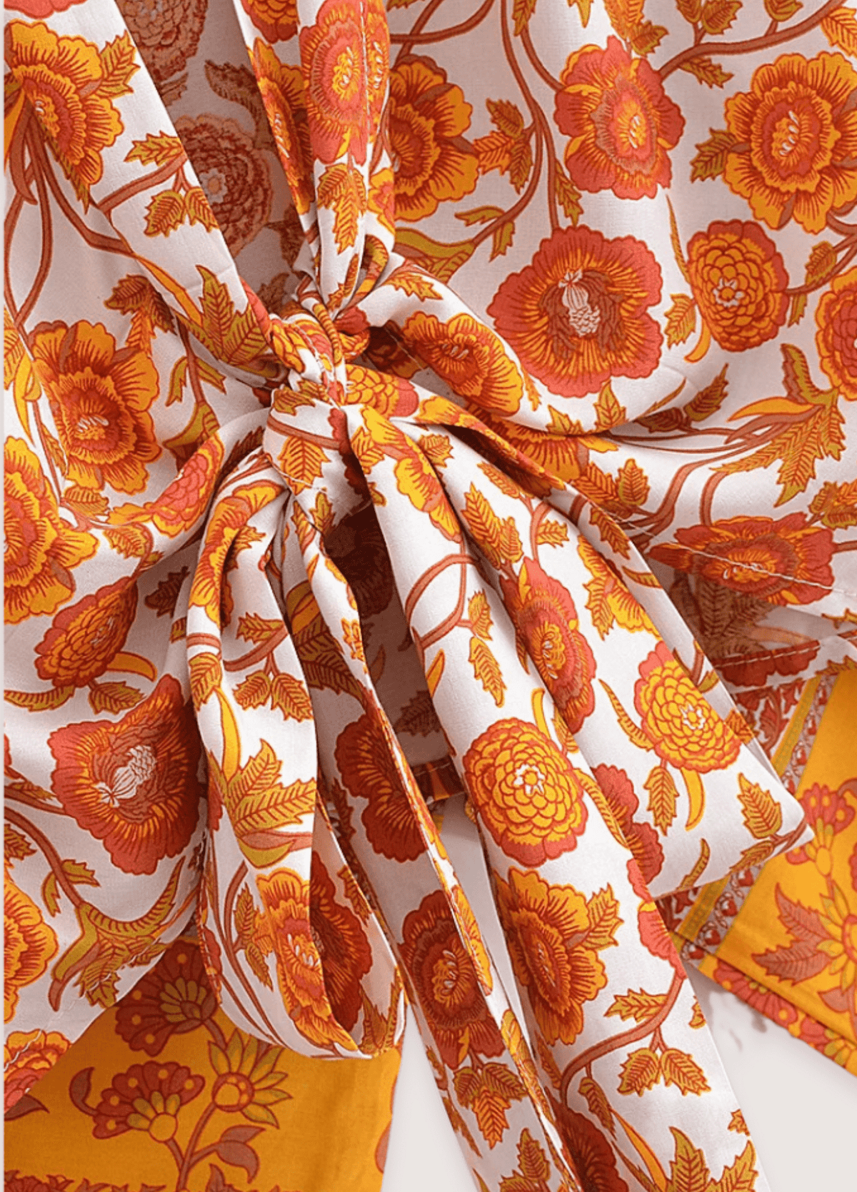 Kimono court femme viscose jaune