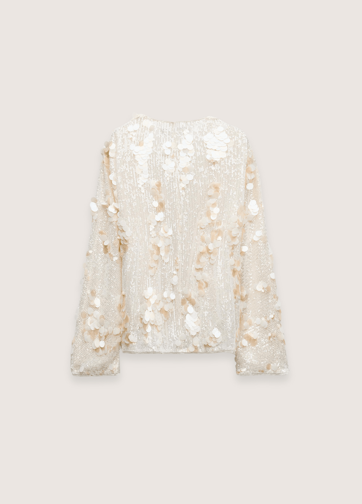 Kimono court femme satiné motif cerisier écru – Hikari