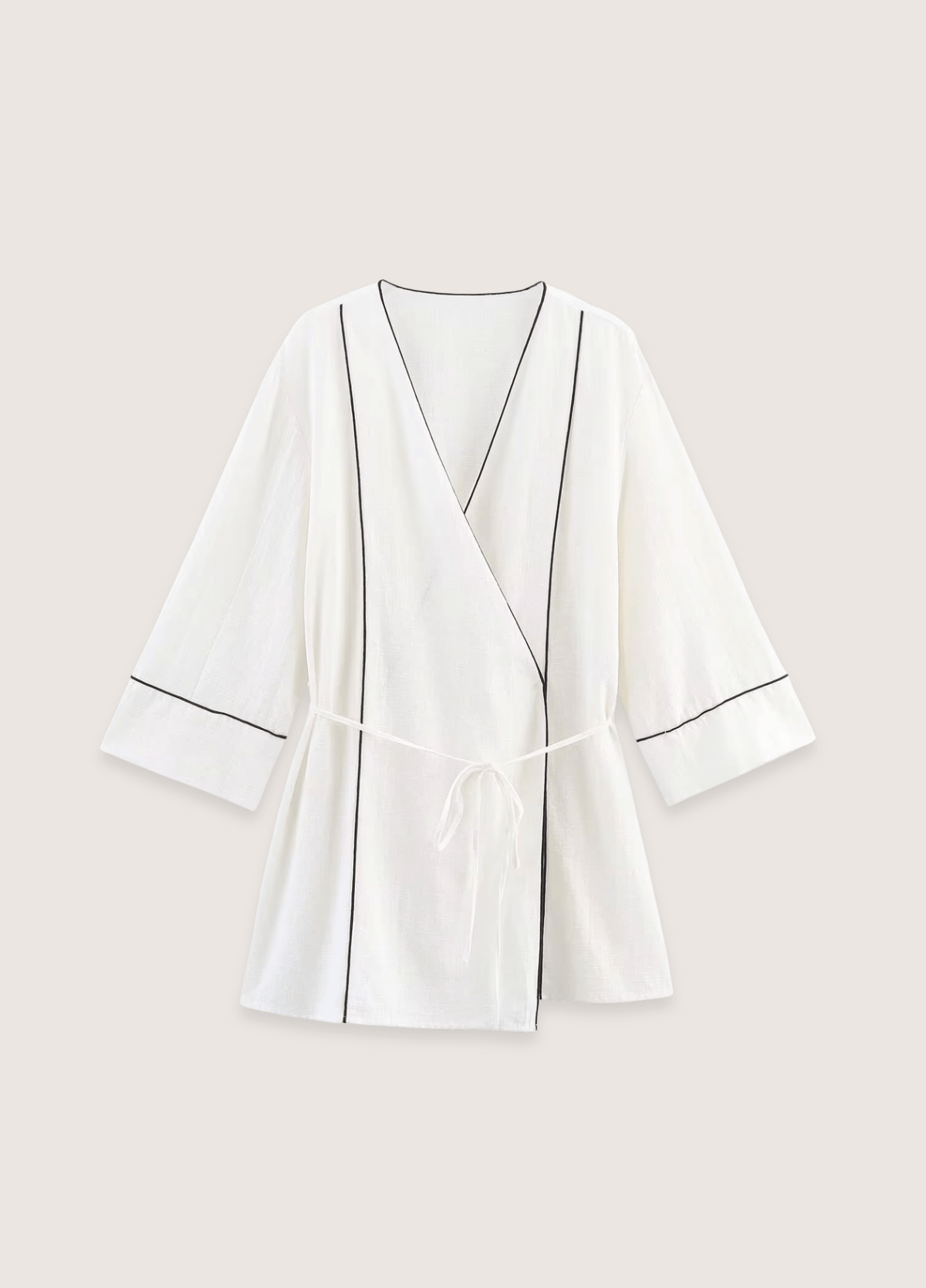 Kimono court femme uni blanc – Yuki