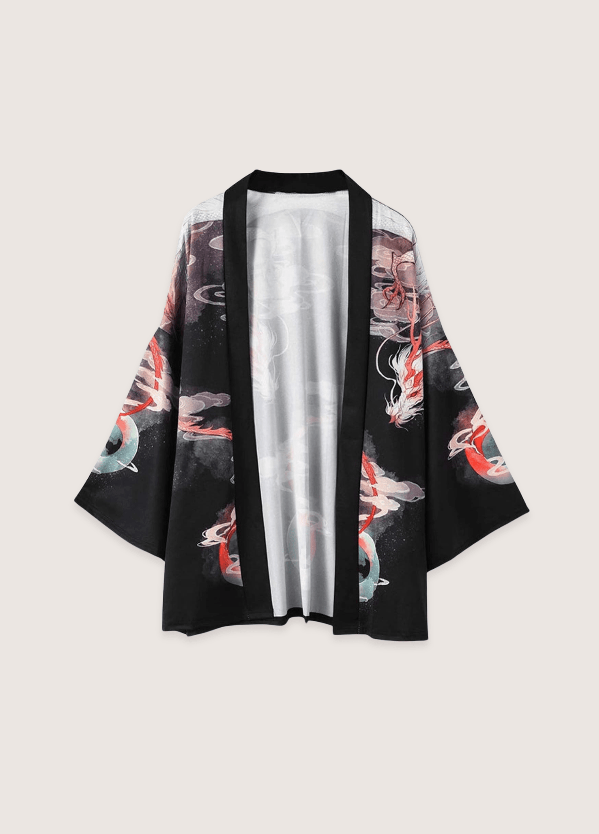 Kimono mixte motif dragon noir – Dragon Céleste