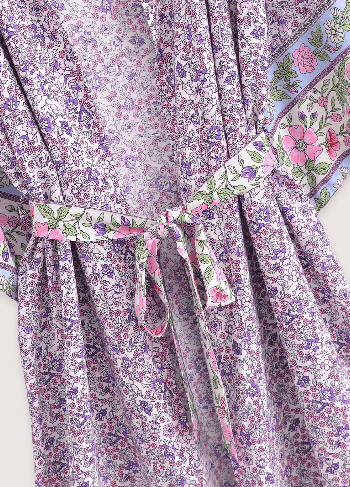 Kimono long femme floral violet – Floral Lilas