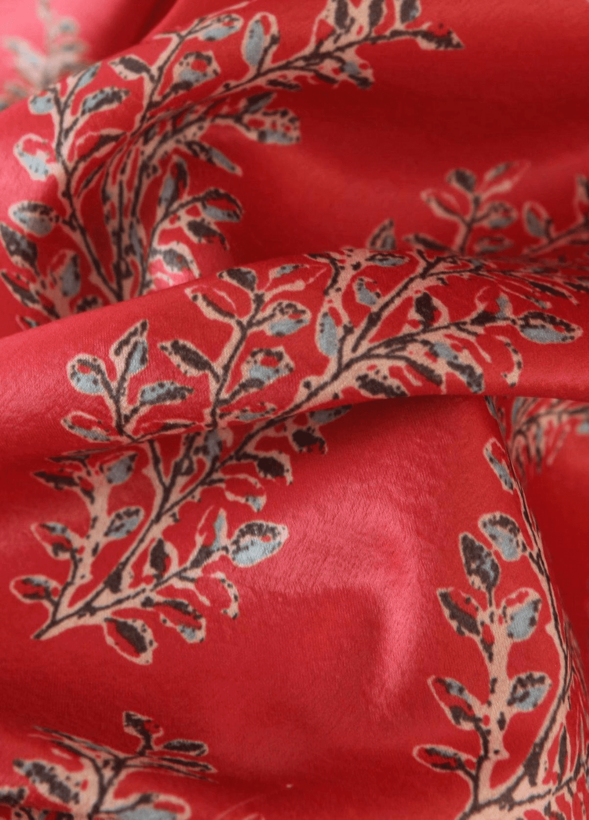 Kimono long femme floral rouge