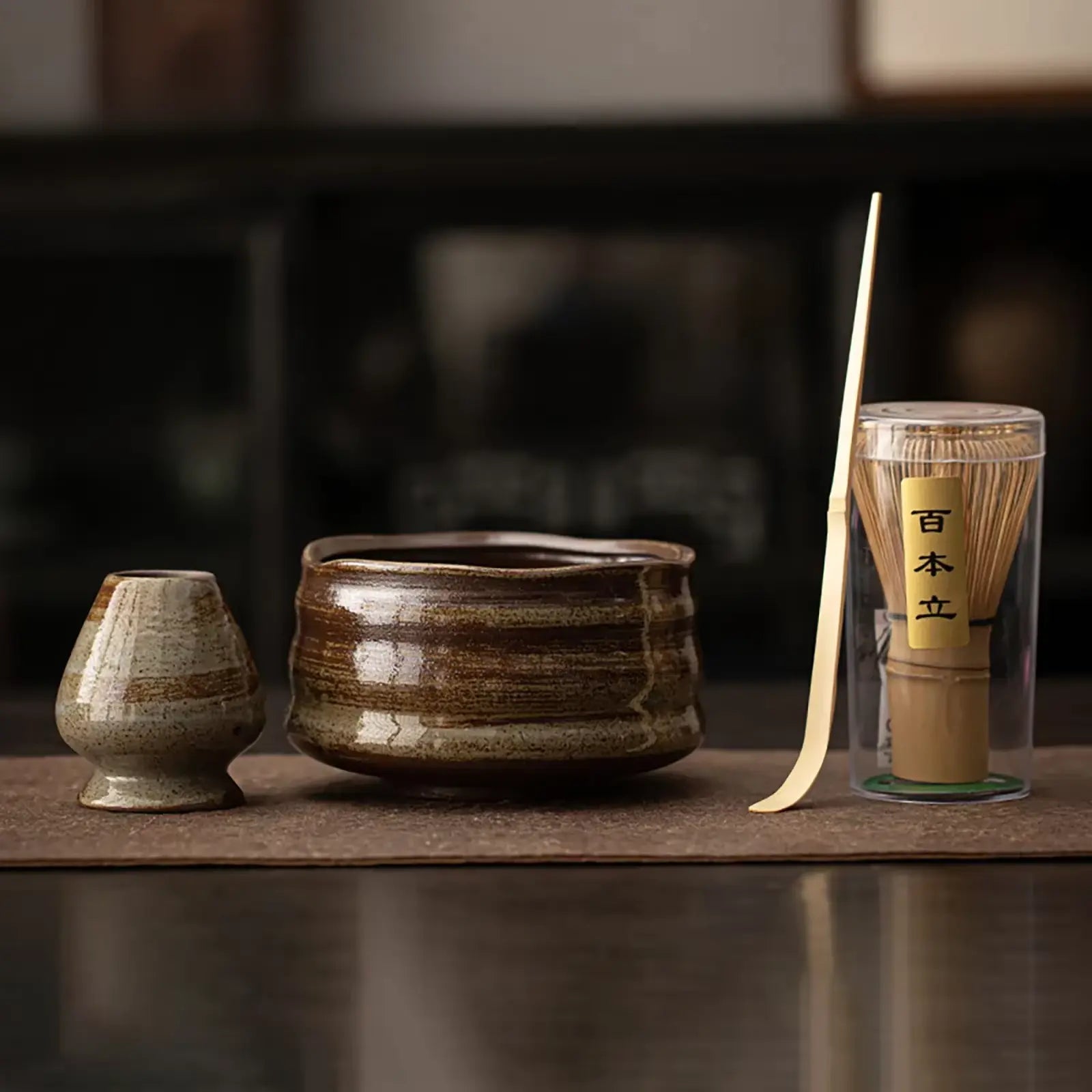Set Matcha Japonais 4 Pièces – Bol et Fouet