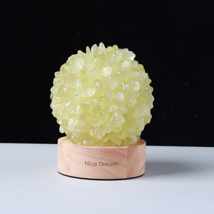 ATELIER-TIBET Lampe de Chevet en Citrine – Lumière Naturelle & Énergie Positive