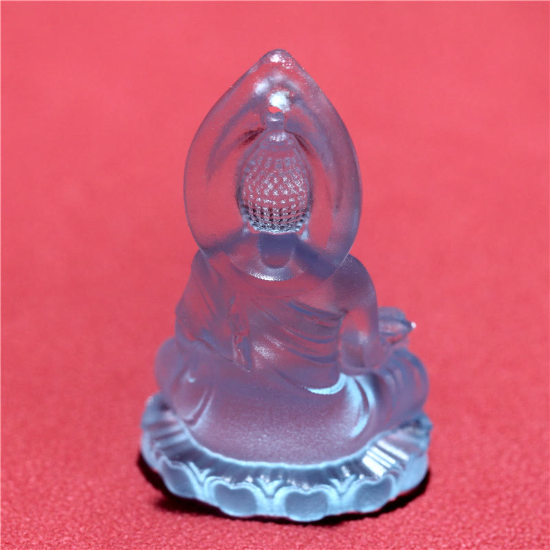 ATELIER-TIBET Collier Bouddha en Cristal Liuli Artisanal