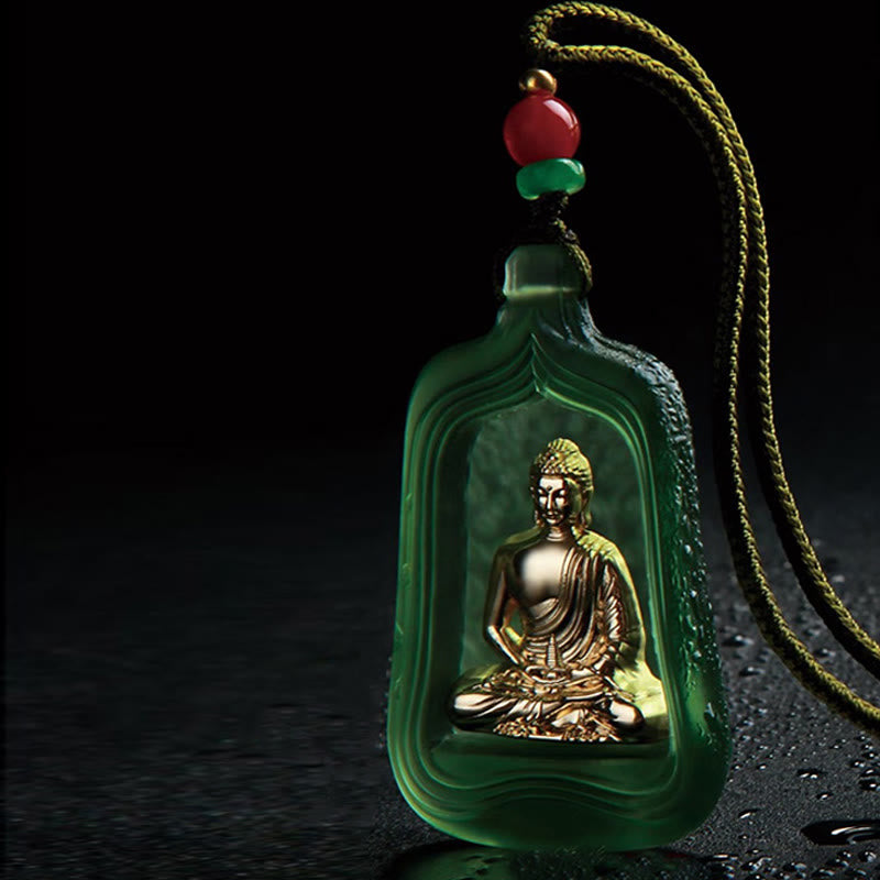 ATELIER-TIBET Collier Bouddha Médecine Cristal Liuli 48 mm
