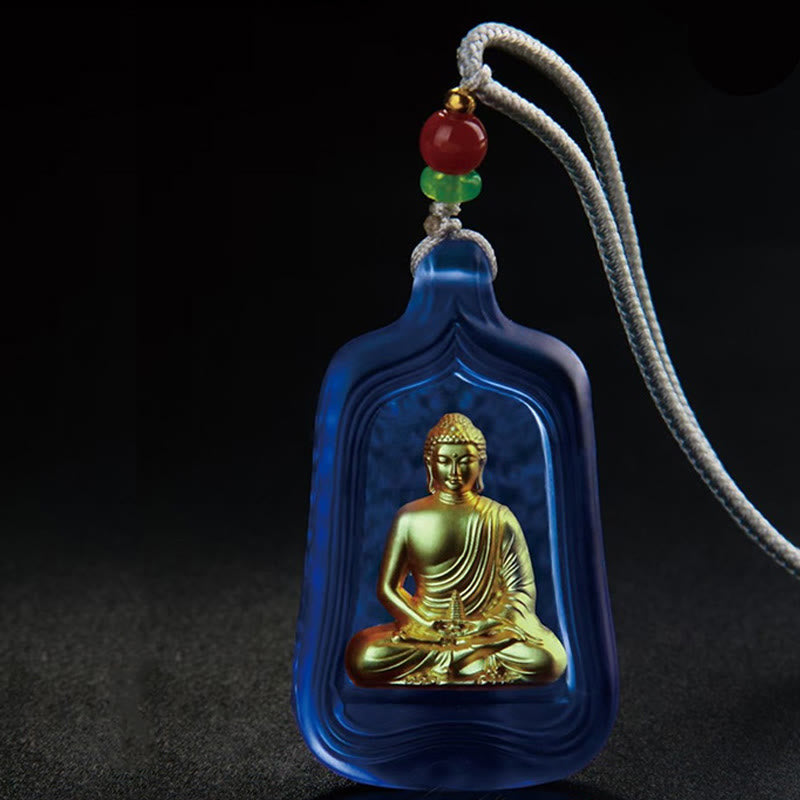ATELIER-TIBET Collier Bouddha Médecine Cristal Liuli 48 mm