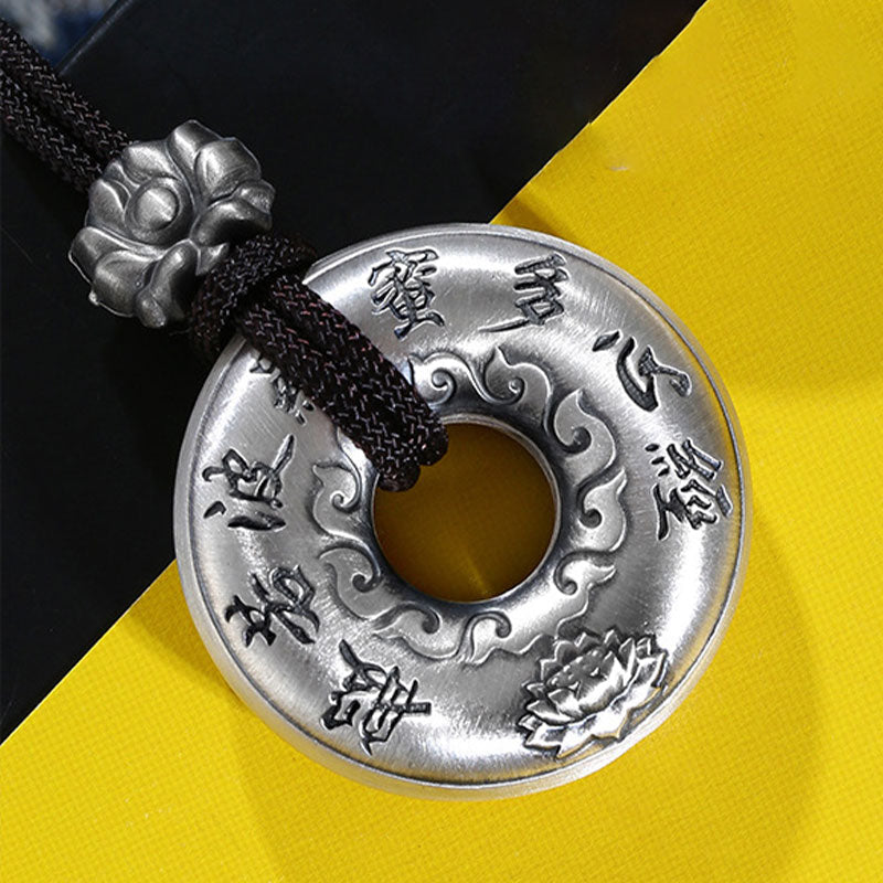 ATELIER-TIBET Collier Lotus & Boucle de Paix Argent 999 – Harmonie & Équilibre