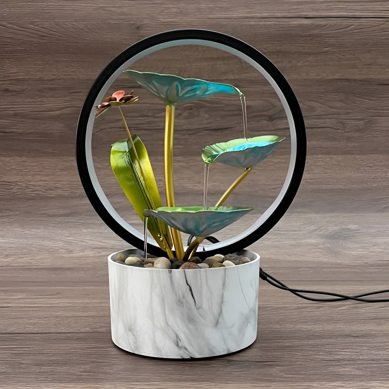 ATELIER-TIBET Lampe de Chevet  – Éclairage Doux & Fonction Eau Apaisante pour Chambre & Salon