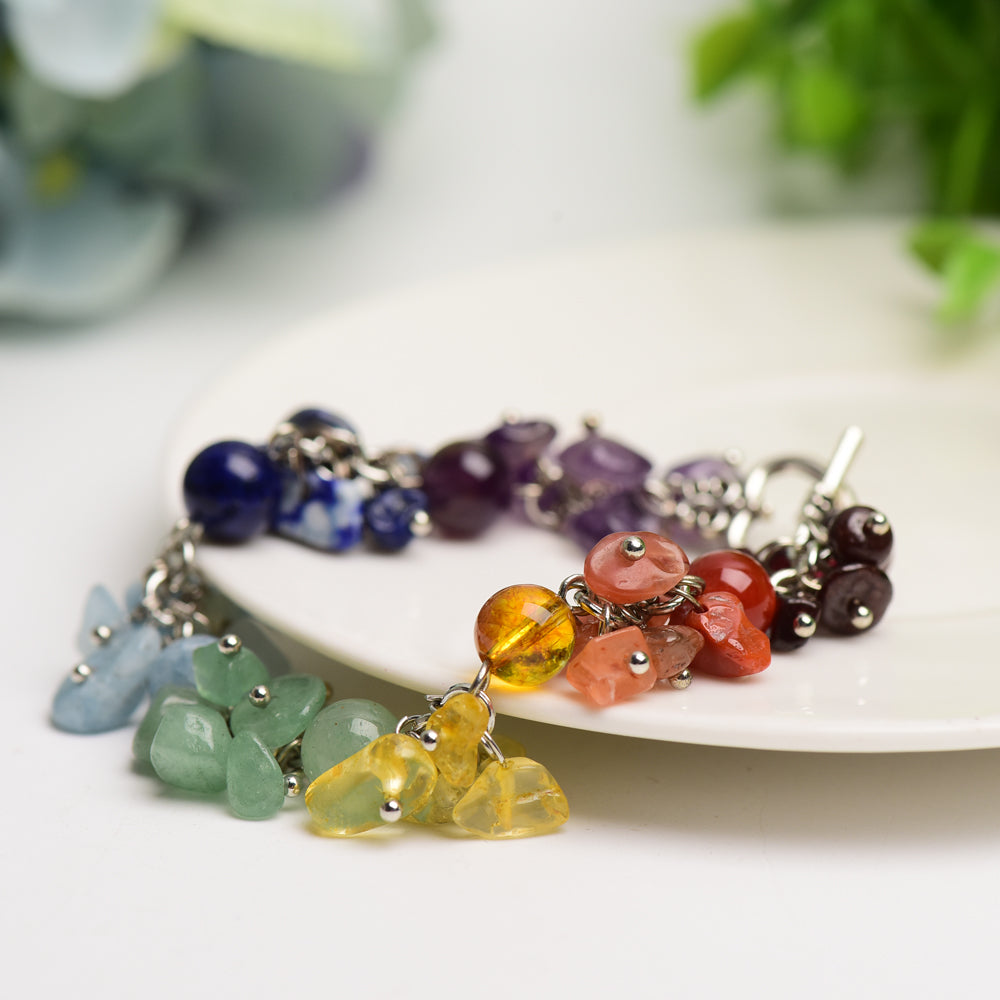 ATELIER-TIBET – Bracelet Chakra en Cristaux Naturels, Équilibre Énergétique