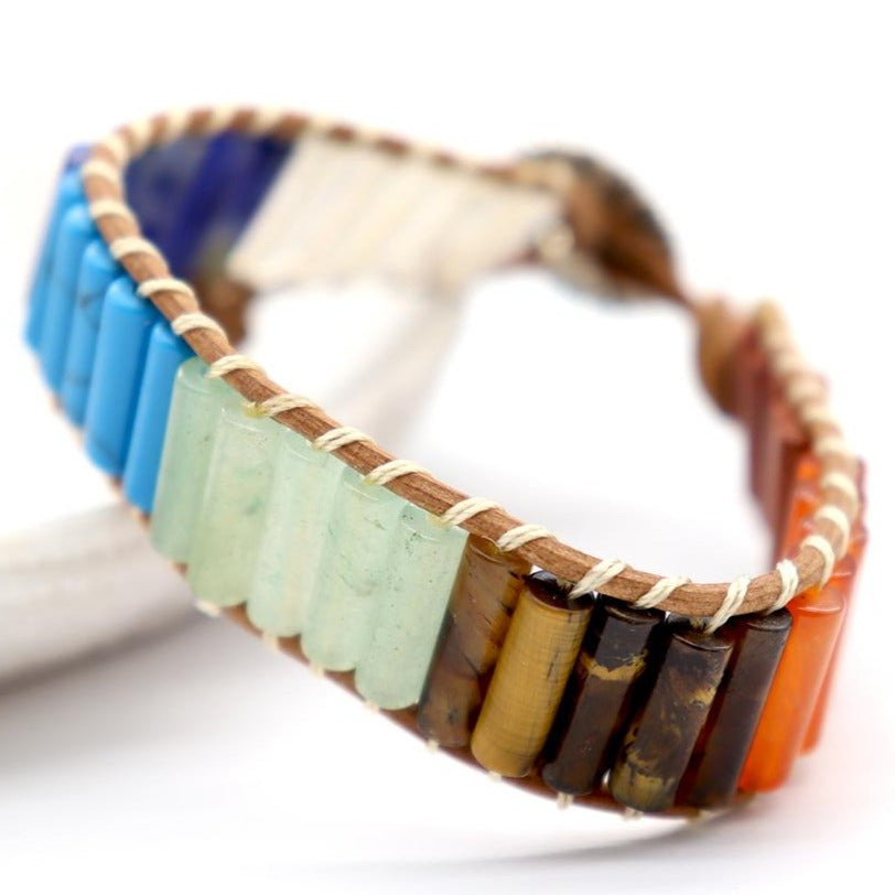 ATELIER-TIBET Bracelet 7 Chakras Ajustable 16-26cm