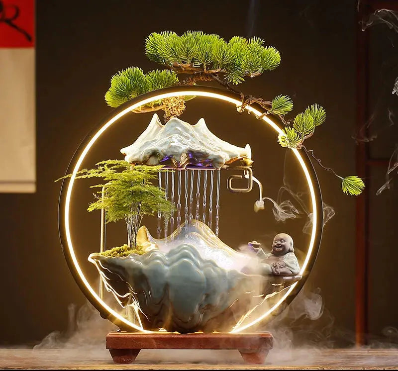 ATELIER-TIBET – Souffle Clair · Fontaine d’Encens LED Cascade Zen