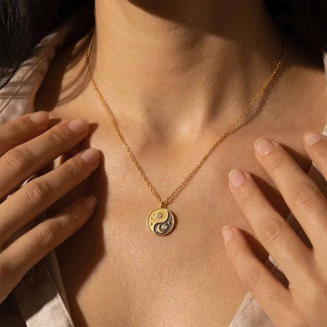 ATELIER-TIBET – Pendentif Harmonie Profonde Yin Yang Lumineux