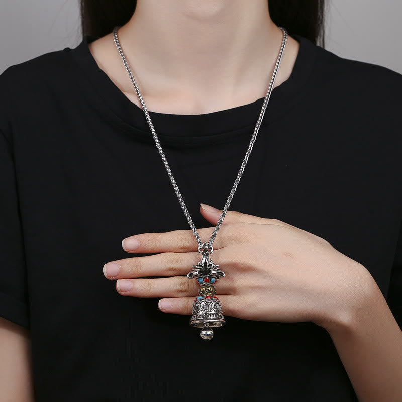 ATELIER-TIBET – Collier Vajra Tibétain Om Mani Padme Hum en Cuivre