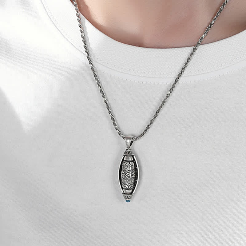 ATELIER-TIBET – Collier Rotatif Om Mani Padme Hum en Cuivre