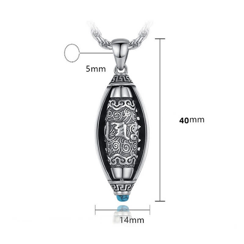 ATELIER-TIBET – Collier Rotatif Om Mani Padme Hum en Cuivre