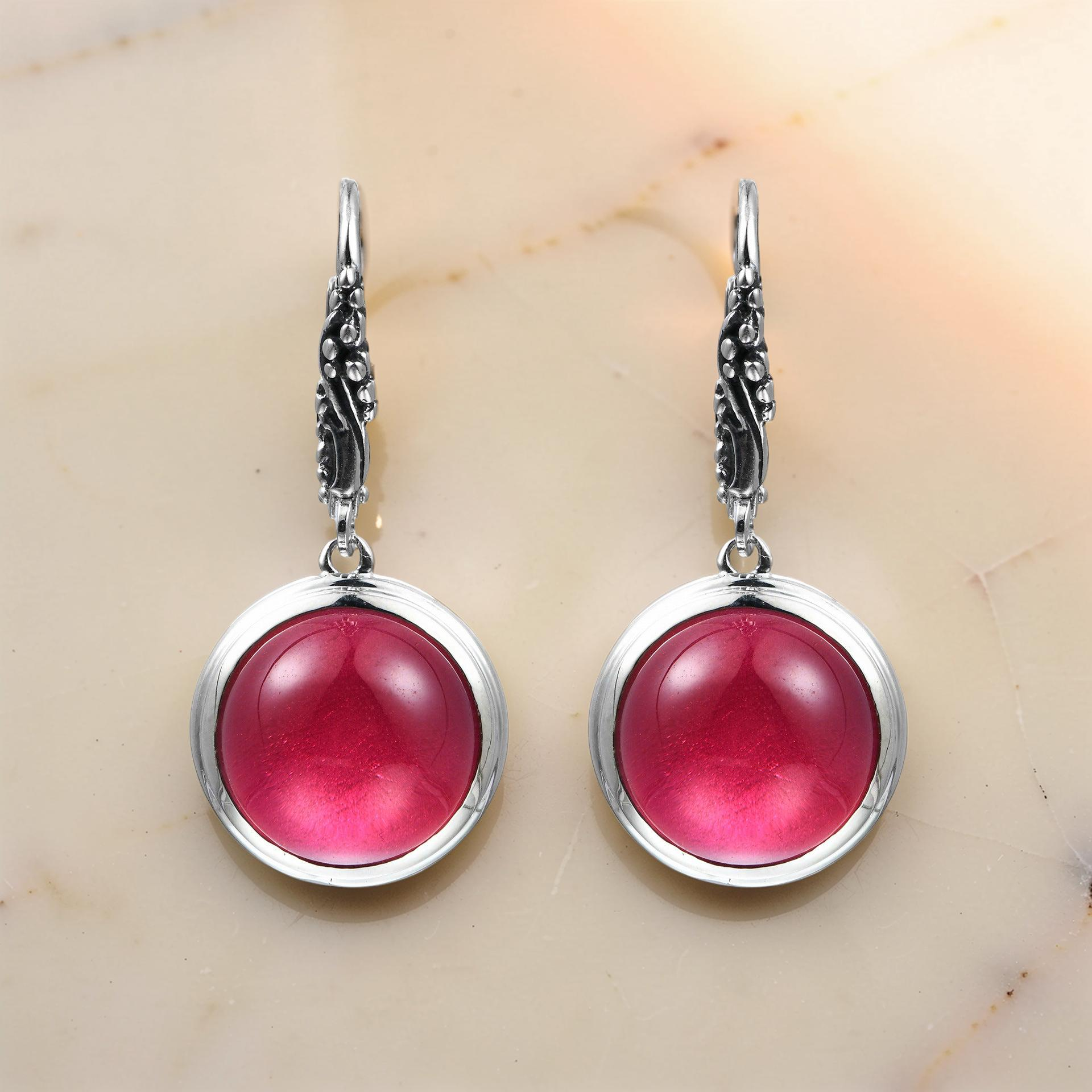 ATELIER-TIBET – Boucles d’Oreilles Cornaline – Lueur d’Énergie, Argent