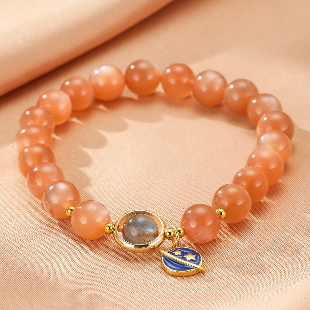 ATELIER-TIBET – Bracelet Pierre de Soleil et Pierre de Lune – Harmonie Cosmique