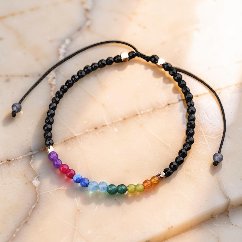 ATELIER-TIBET – Bracelet 7 Chakras – Alignement, Pierres Naturelles