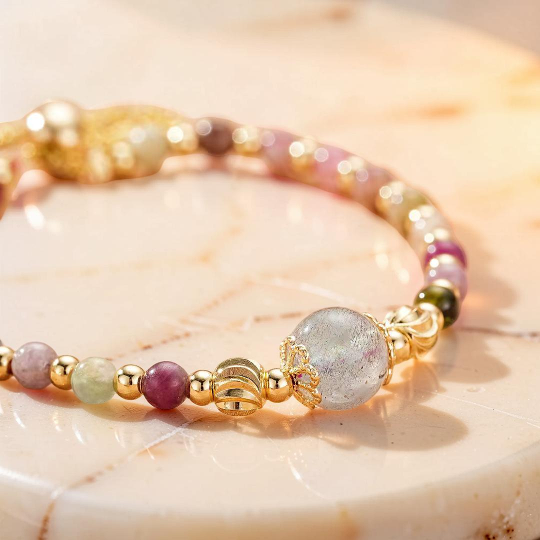 ATELIER-TIBET – Bracelet Tourmaline et Labradorite – Reflets de Sérénité