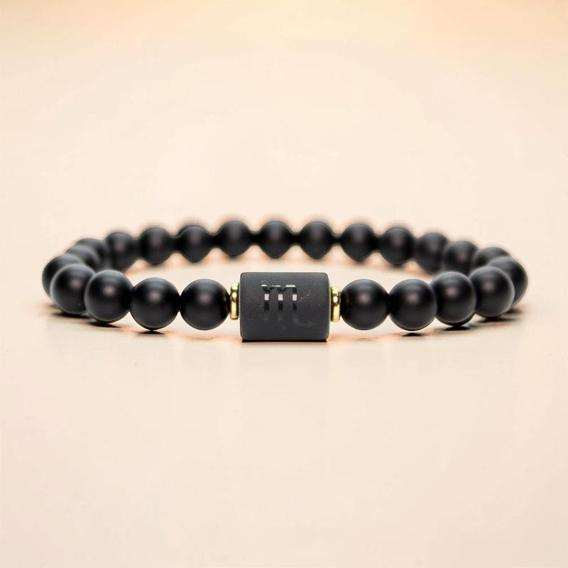 ATELIER-TIBET – Bracelet Signe Astrologique en Onyx – Protection Astrale