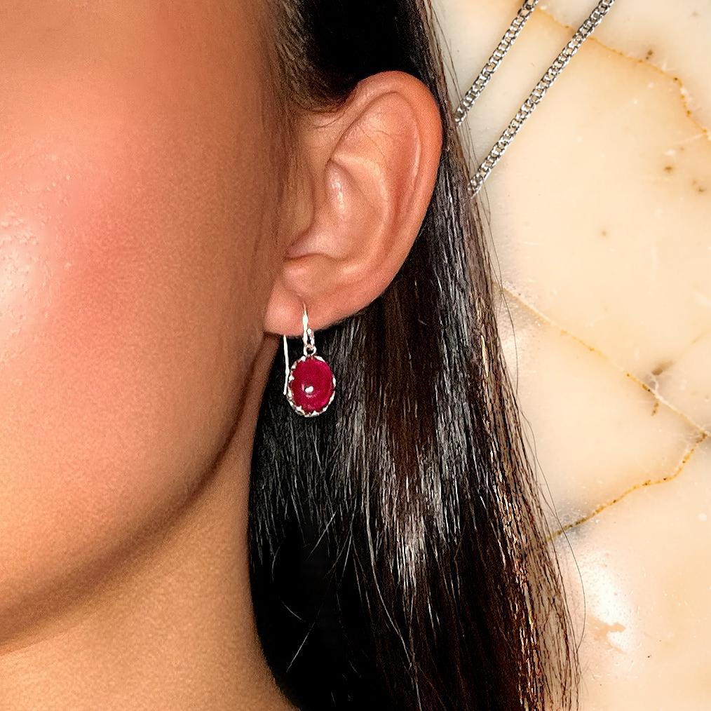 ATELIER-TIBET – Boucles d’Oreilles Cornaline – Reflets d’Orient, Argent