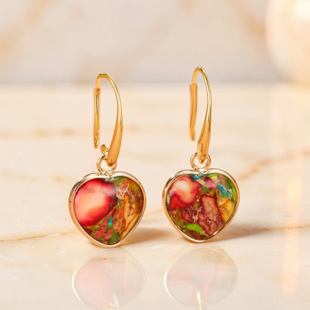 ATELIER-TIBET – Boucles d’Oreilles Jaspe – Éclat Vital