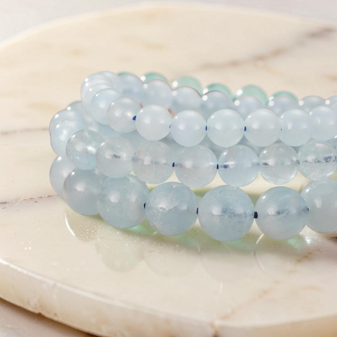 ATELIER-TIBET – Bracelet Aigue-Marine – Sérénité Océanique