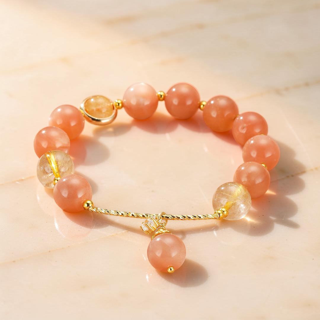 ATELIER-TIBET – Bracelet Pierre de Soleil – Étoile Rayonnante