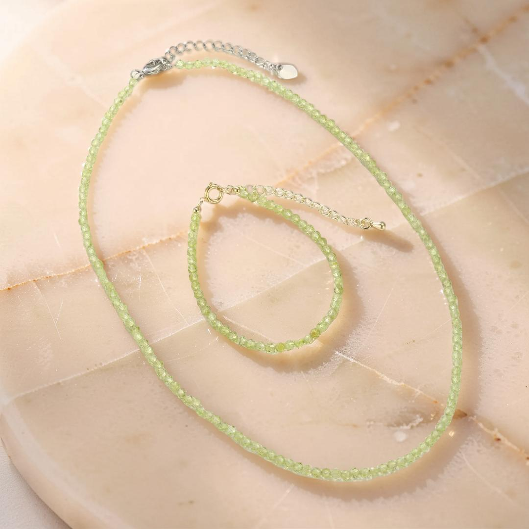 ATELIER-TIBET – Bracelet Péridot – Rosée Verte