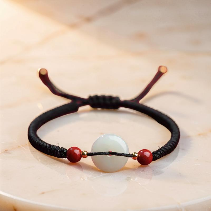 ATELIER-TIBET – Bracelet Cordon Jade et Cinabre – Sérénité