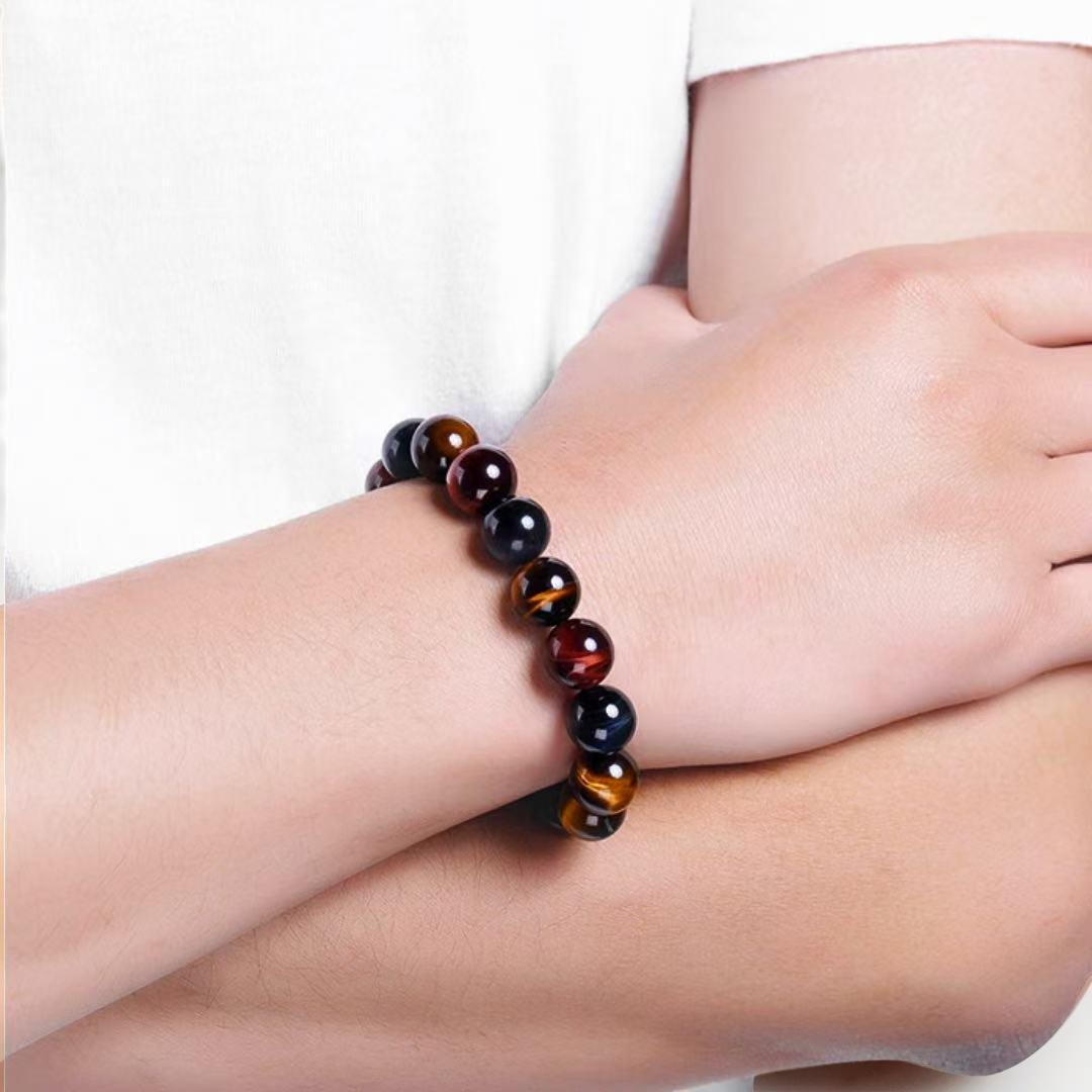 ATELIER-TIBET – Bracelet Œil de Tigre Multicolore – Équilibre Intérieur