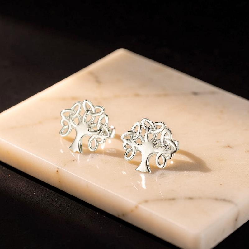 ATELIER-TIBET – Boucles d'oreilles – Racines Éternelles, Argent 925