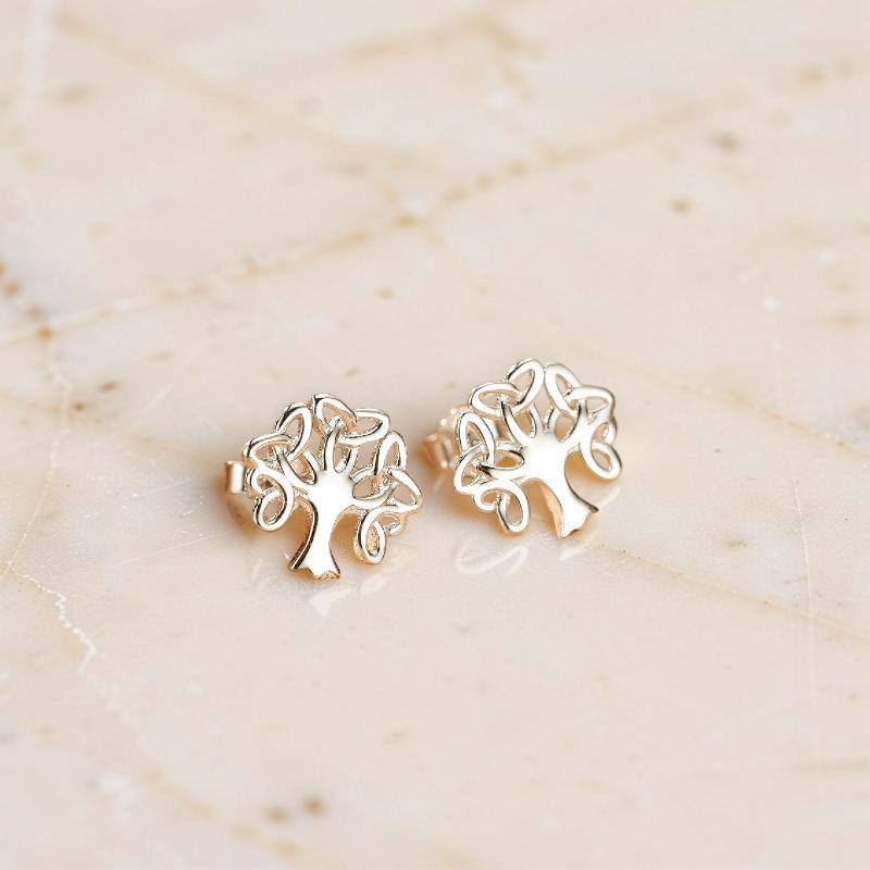 ATELIER-TIBET – Boucles d'oreilles – Racines Éternelles, Argent 925