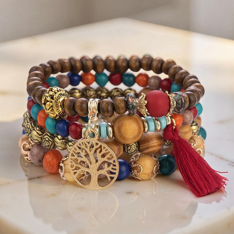 ATELIER-TIBET – Bracelet Arbre de Vie - Abondance, Bois