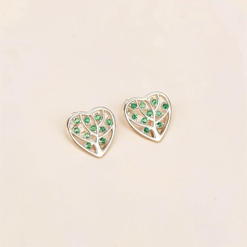 ATELIER-TIBET – Boucles d'Oreilles Arbre de Vie – Arbre d'Amour, Argent 925