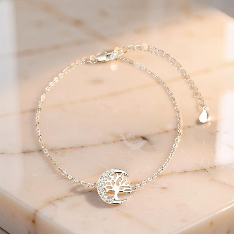 ATELIER-TIBET – Bracelet Arbre de Vie – Arbre Lunaire, Argent